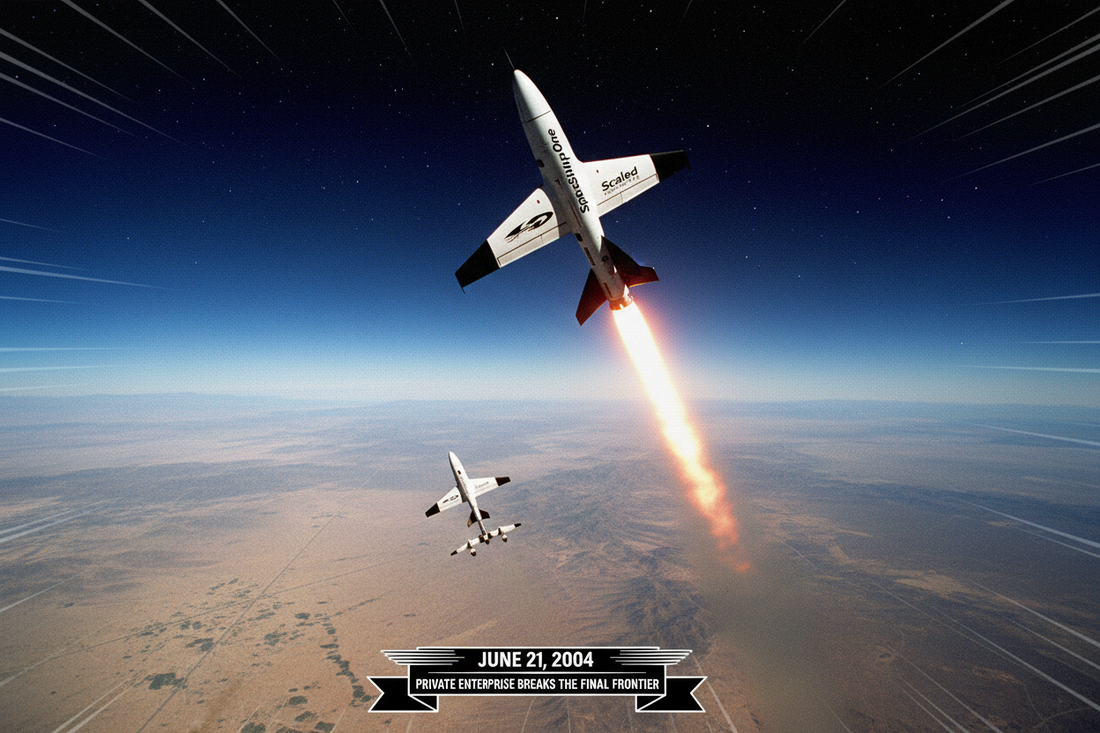 June 21, 2004: SpaceShipOne Makes the First Private Spaceflight — Aviation's Next Frontier