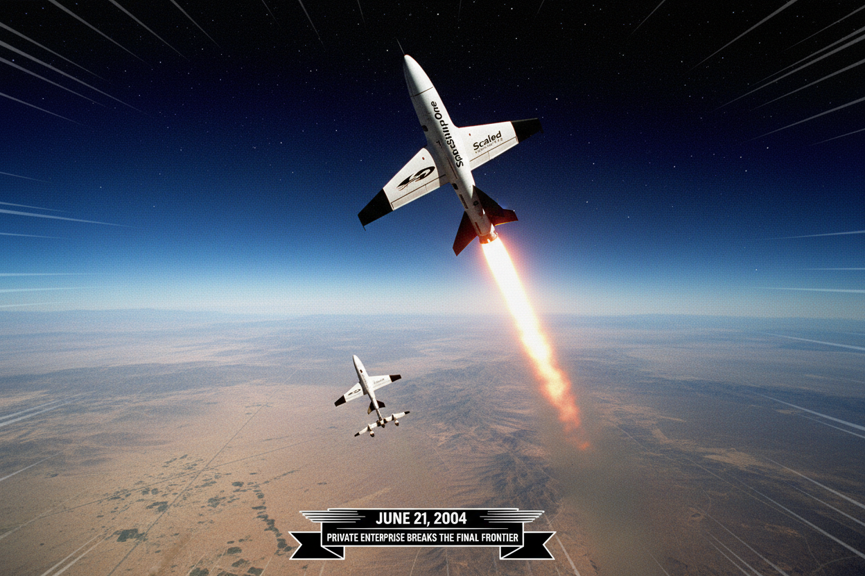 June 21, 2004: SpaceShipOne Makes the First Private Spaceflight — Aviation's Next Frontier