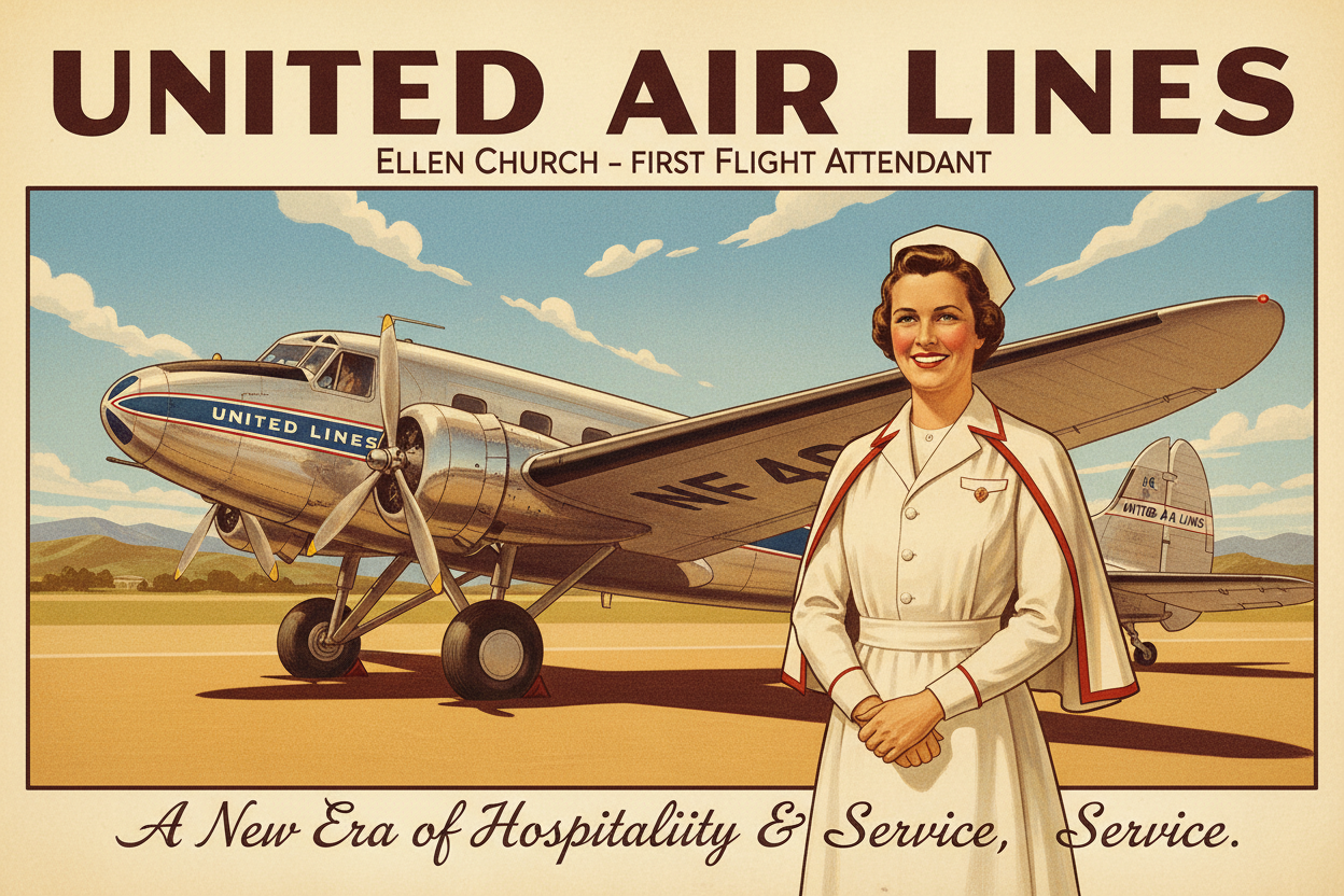 May 15, 1930: Ellen Church Becomes the First Flight Attendant — Aviation's Unsung Heroes