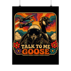 Talk to Me Goose Retro Pilot Poster — Matte Vertical Wall Art
