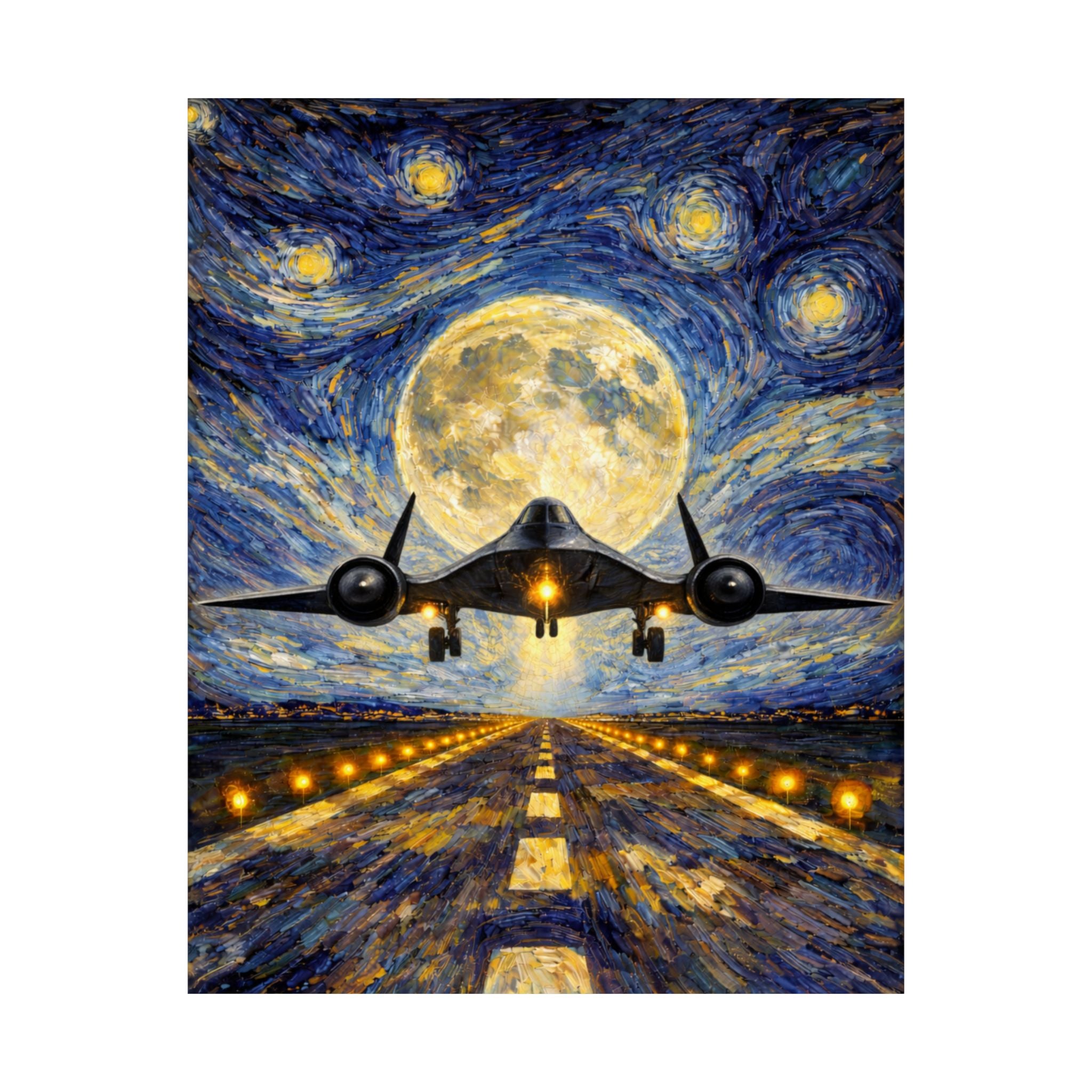 SR-71 Night Poster -Art Print