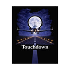 Airport Night Landing Poster – 'Touchdown' Matte Vertical Aviation Print