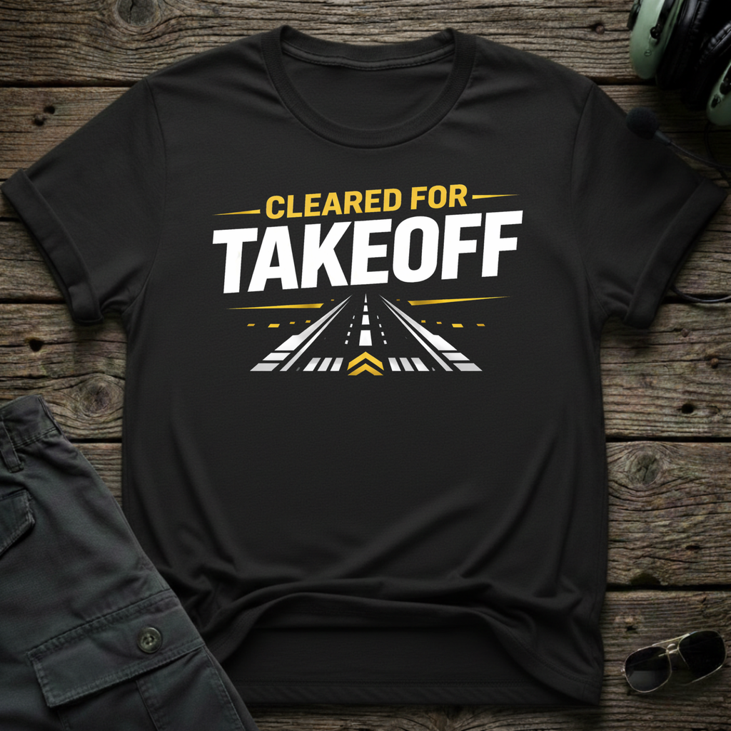 Cleared for Take-Off T-shirt — aviation t-shirt