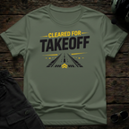 Cleared for Take-Off 2 front view - premium aviation tee for pilots