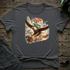 Patriotic Eagle & Flag unisex t-shirt - perfect gift for aviation lovers