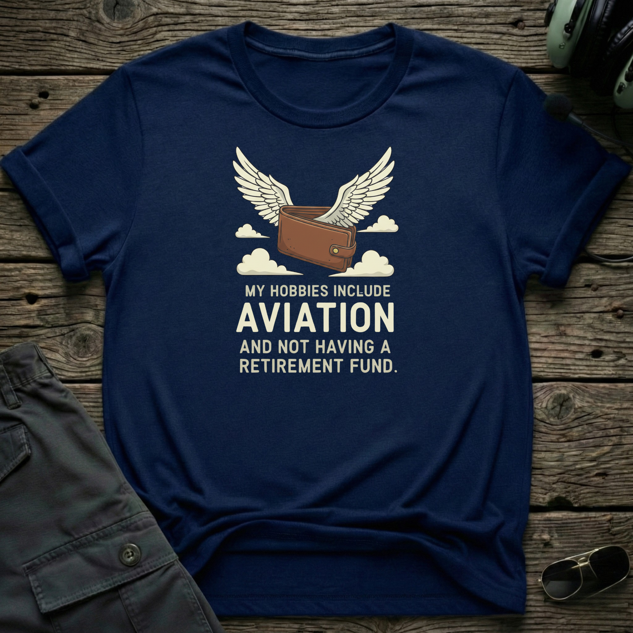 Hobbies Include lifestyle shot - Gildan 64000 ring-spun cotton aviation shirt
