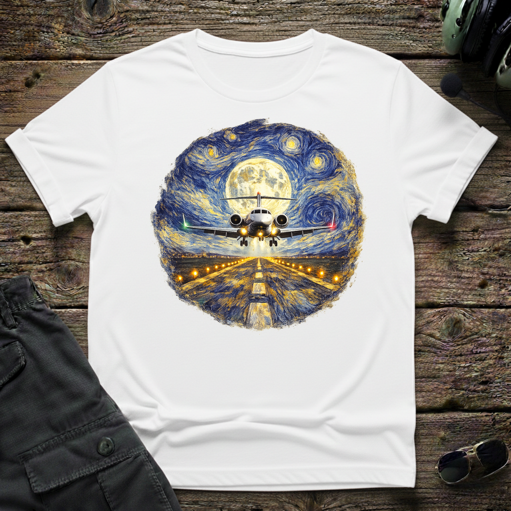Gulfstream Starry Night unisex t-shirt - perfect gift for aviation lovers