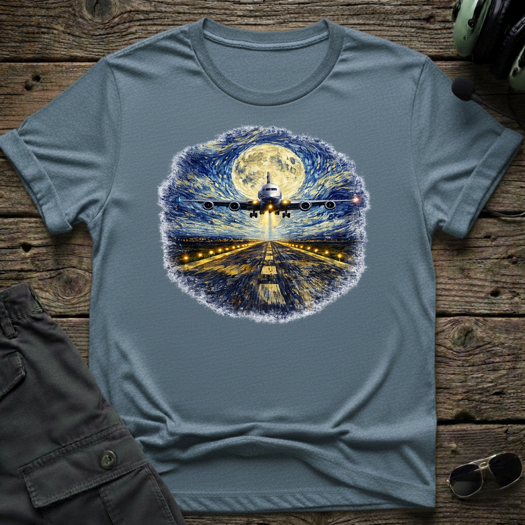 AirBus Starry Night — aviation t-shirt