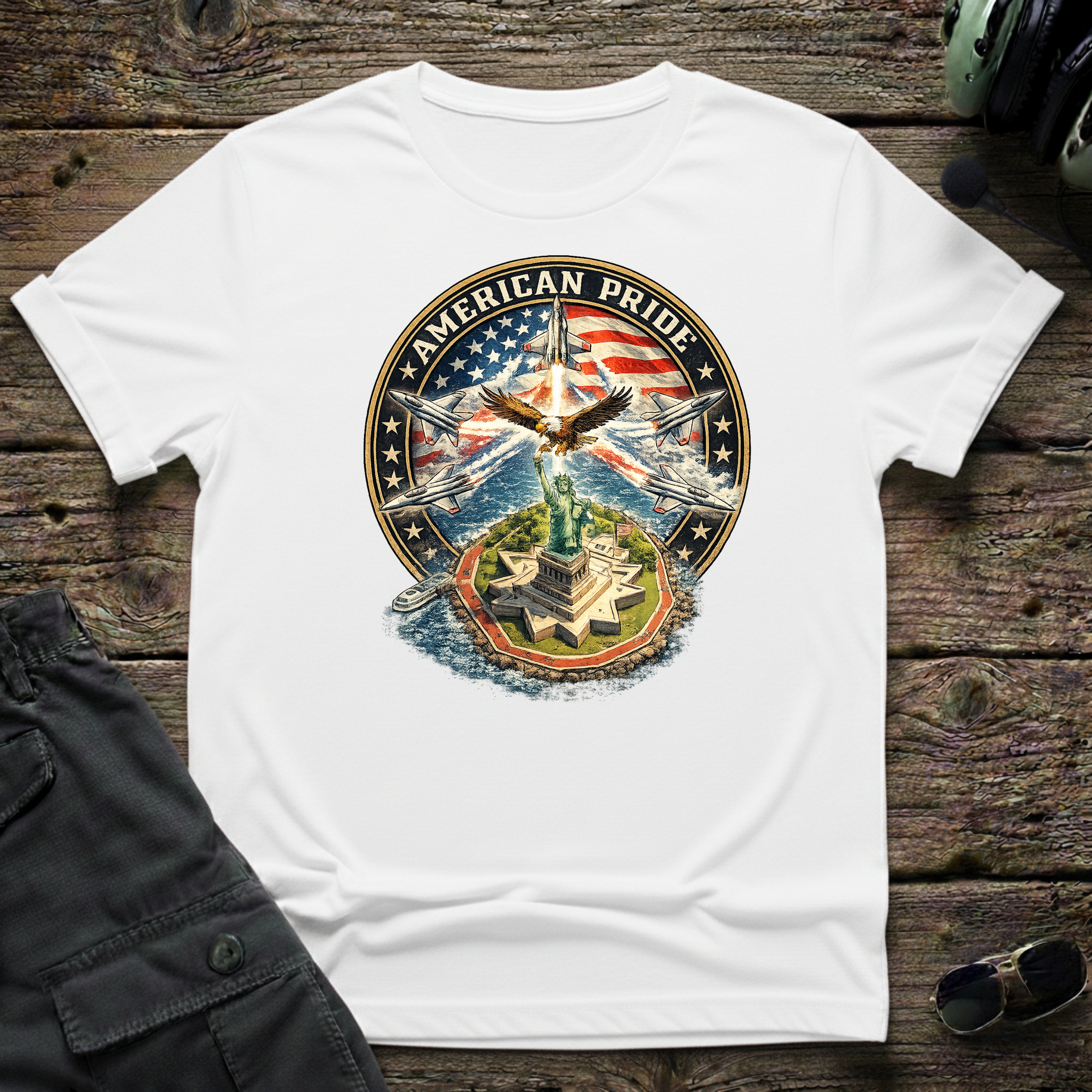 American Pride unisex t-shirt - perfect gift for aviation lovers