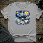 CorsairStarry Night lifestyle shot - Gildan 64000 ring-spun cotton aviation shirt