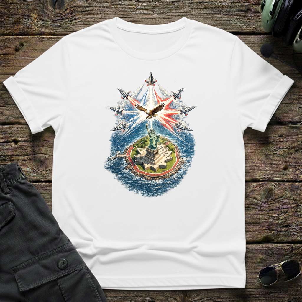 Liberty Jets front view - premium aviation tee for pilots