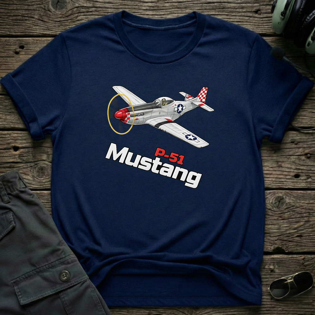 P-51 Mustang unisex t-shirt - perfect gift for aviation lovers