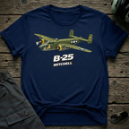 B-25 Mitchell lifestyle shot - Gildan 64000 ring-spun cotton aviation shirt