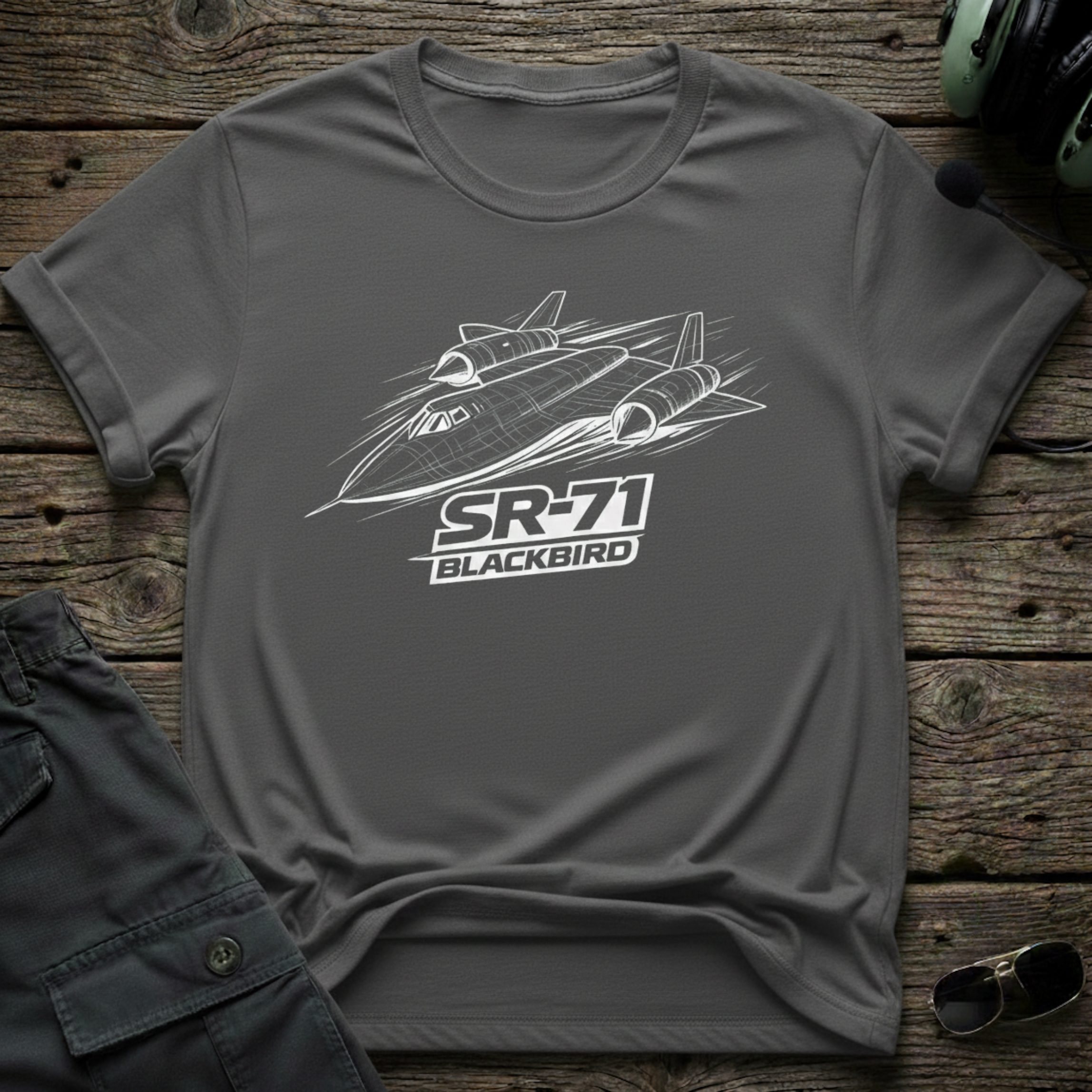 SR-71 Line Art unisex t-shirt - perfect gift for aviation lovers