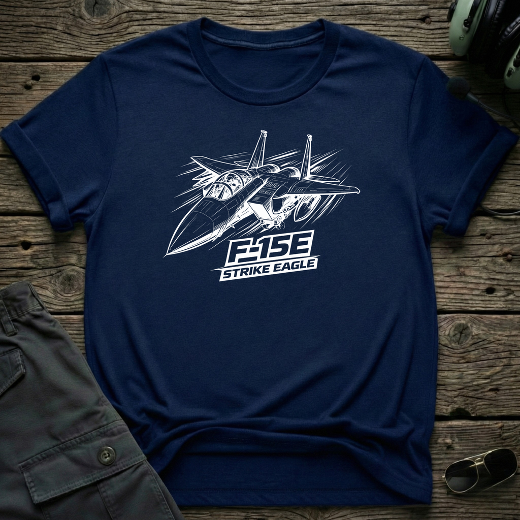 F-15E Line Art - Cleared4Tees premium aviation apparel