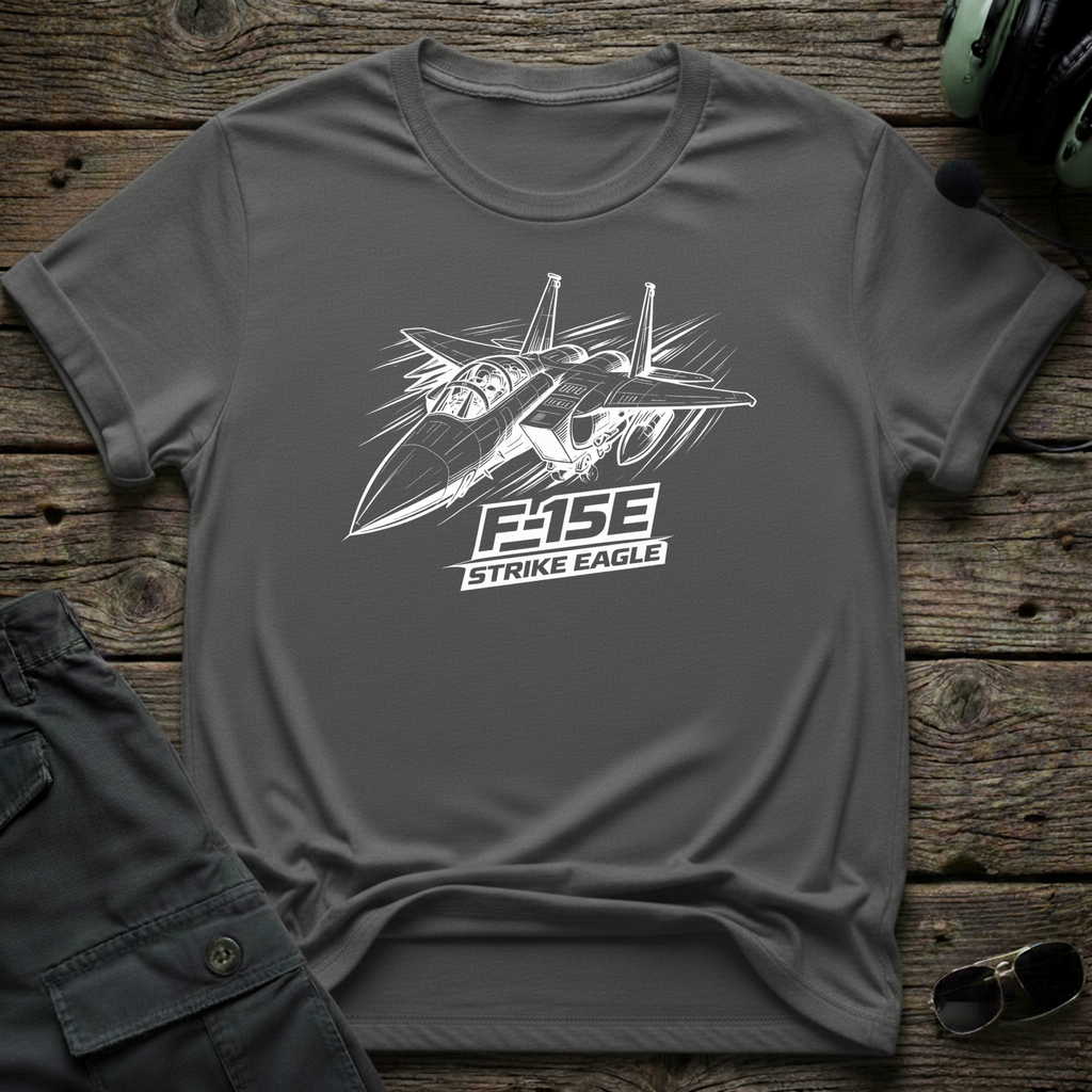 F-15E Line Art unisex t-shirt - perfect gift for aviation lovers