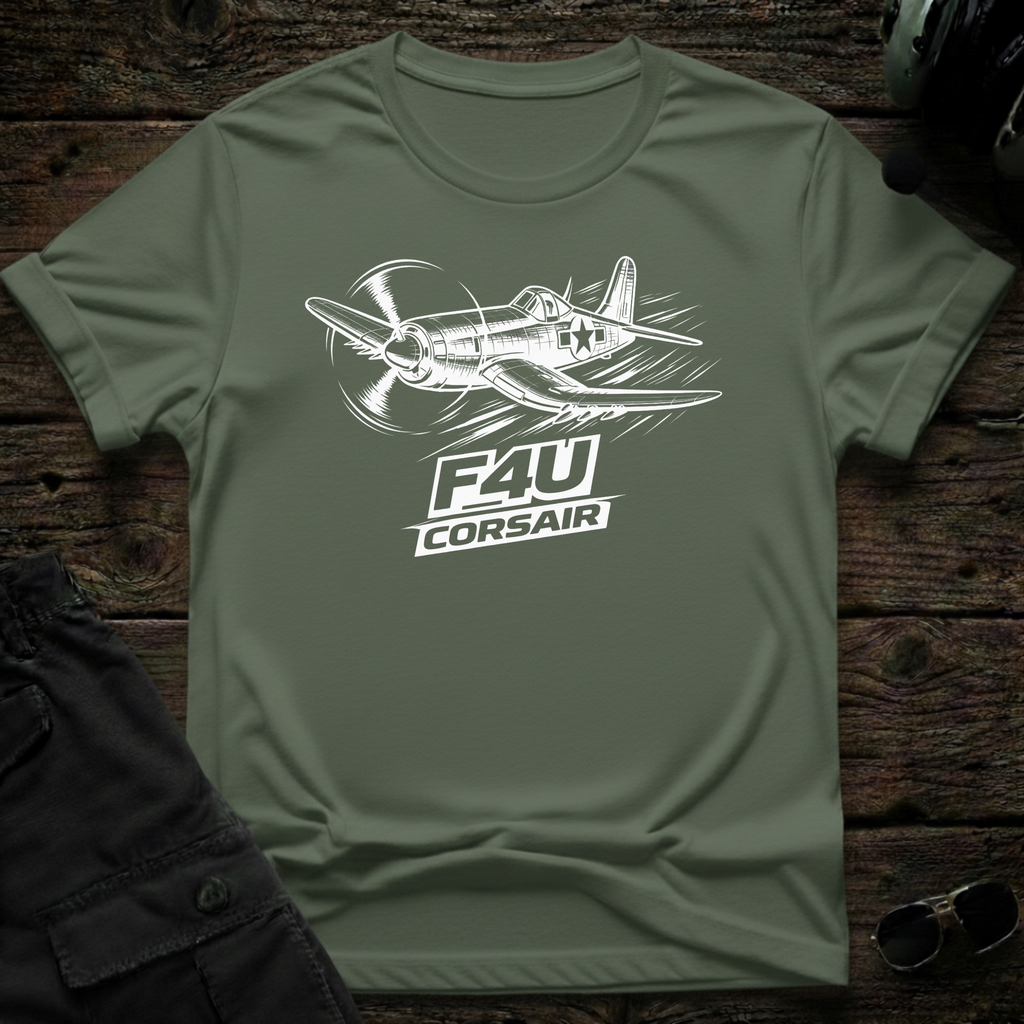 F4U Corsair Line Art T-shirt — aviation t-shirt
