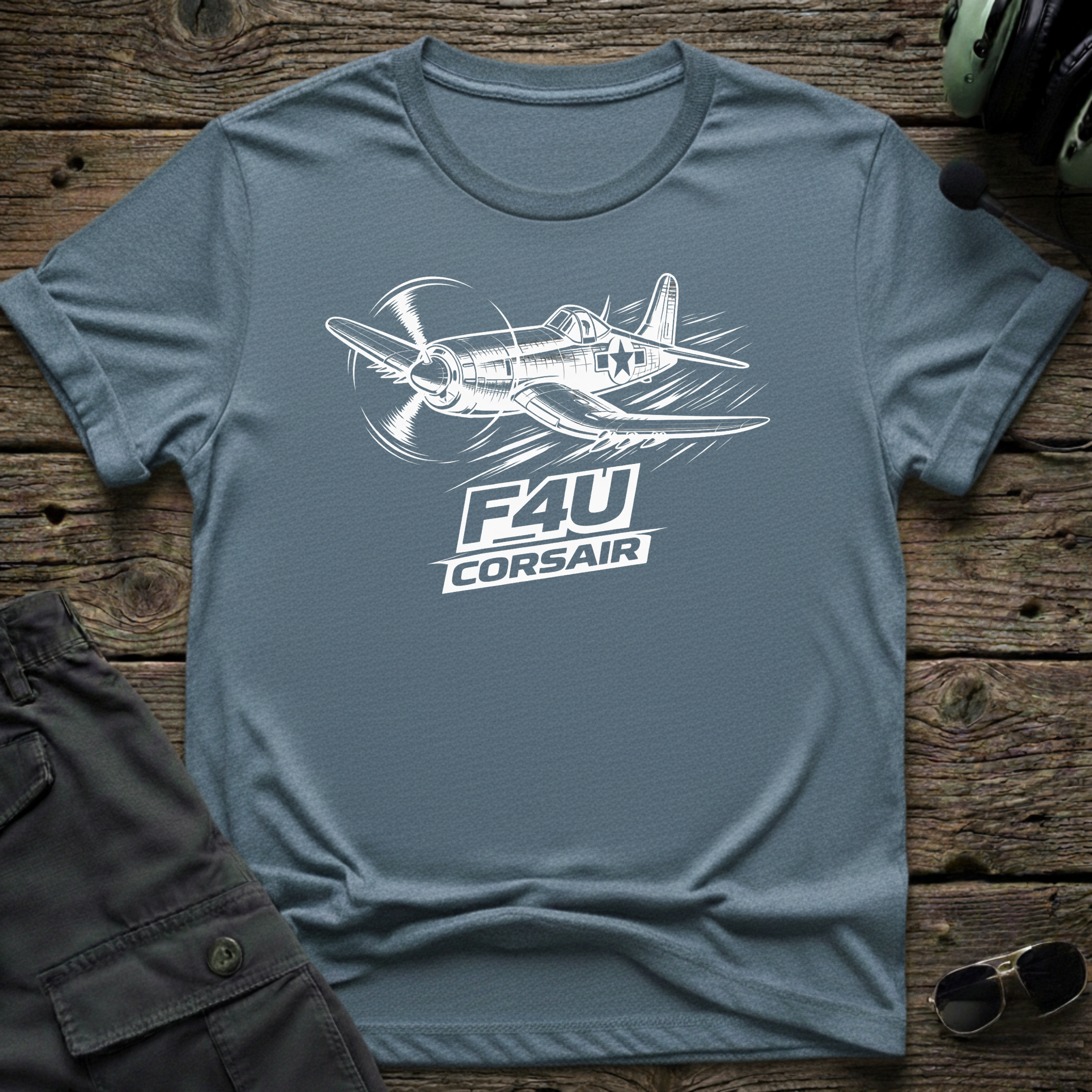 F4U Corsair Line Art unisex t-shirt - perfect gift for aviation lovers