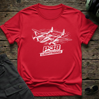 P-38 Lightning Line Art T-shirt — aviation apparel