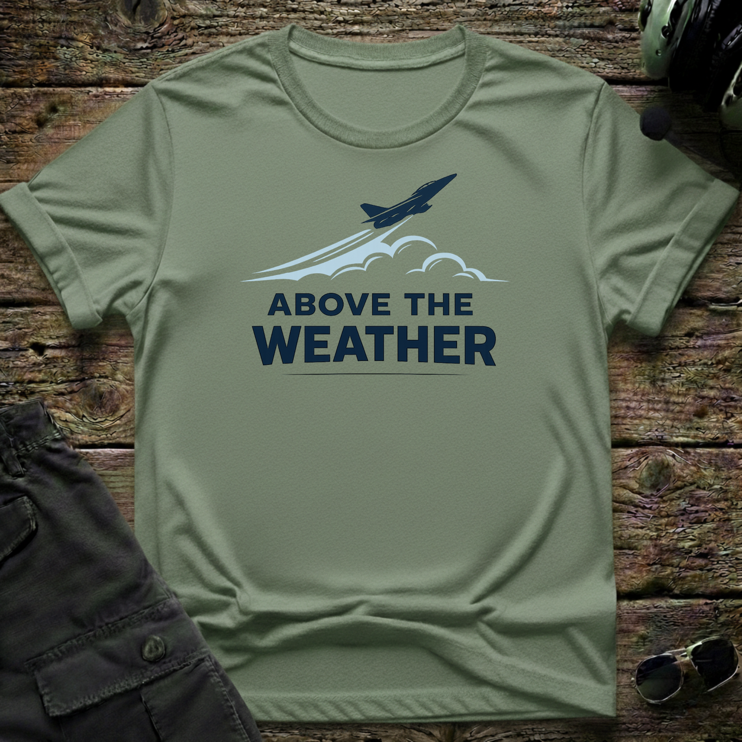 Above The Weather T-shirt — aviation apparel