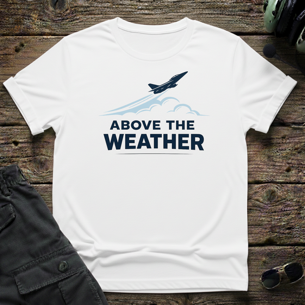 Above The Weather unisex t-shirt - perfect gift for aviation lovers