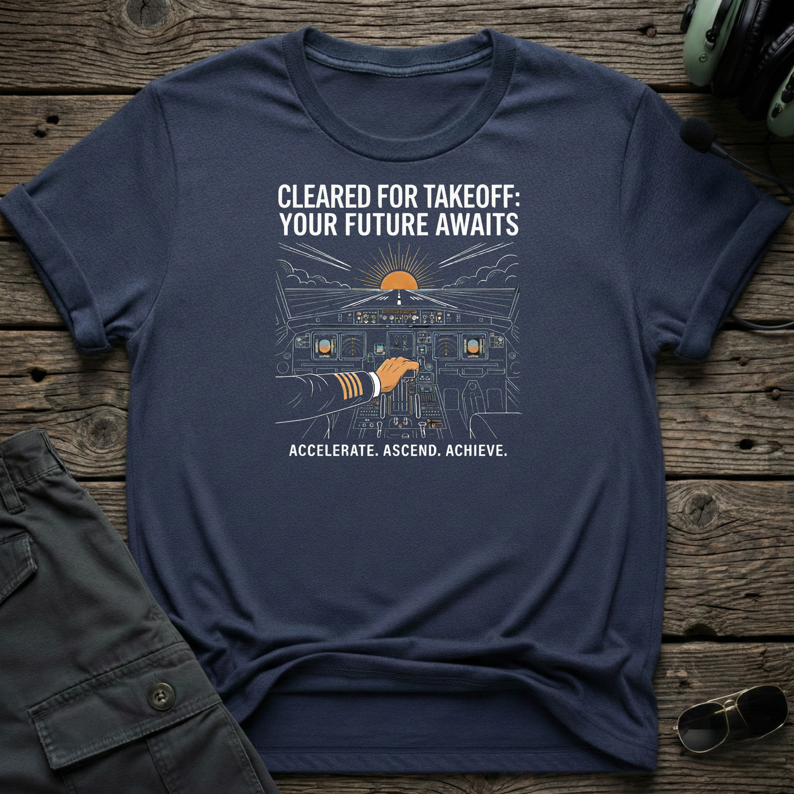Your Future Awaits unisex t-shirt - perfect gift for aviation lovers