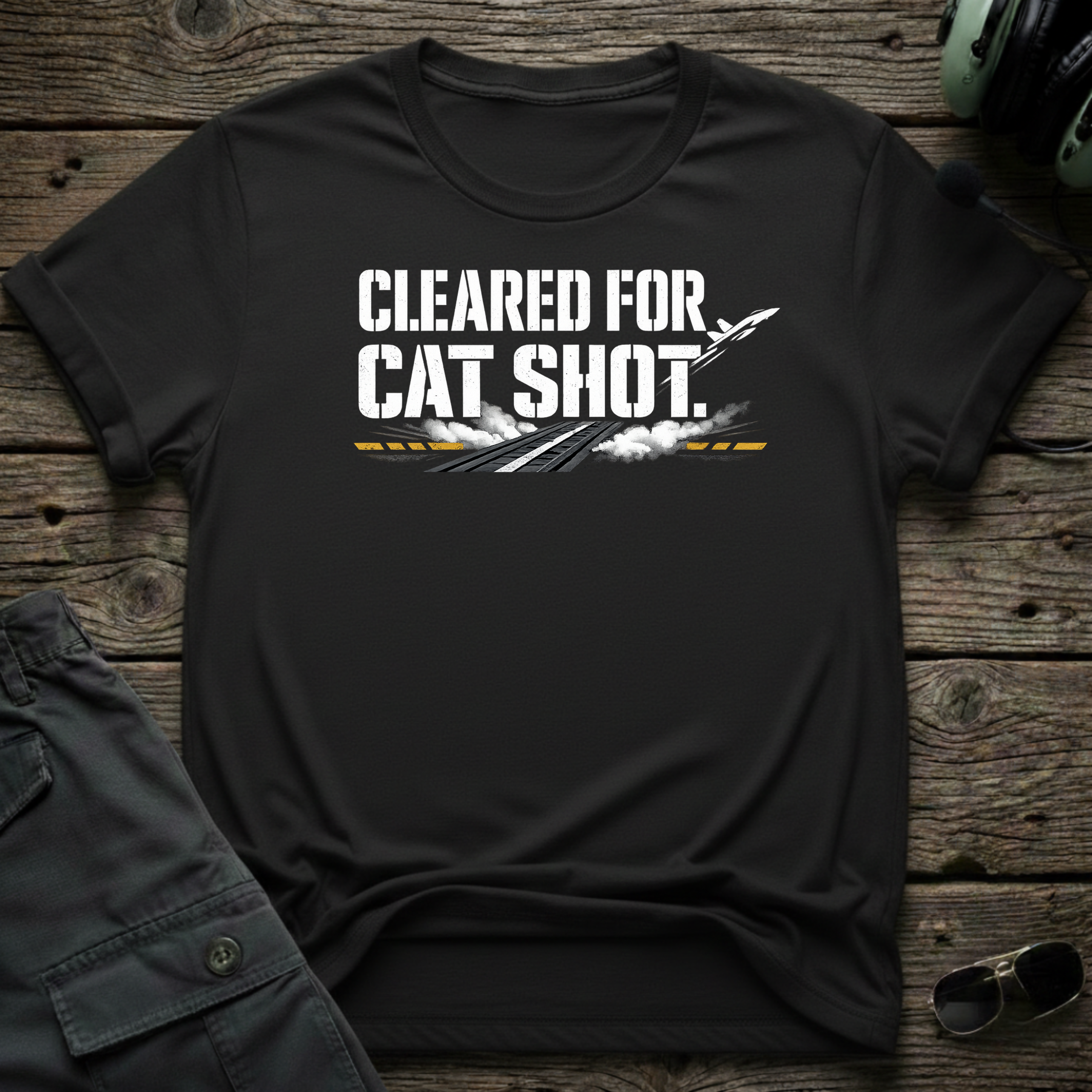 Cleared For CatShot - Cleared4Tees premium aviation apparel