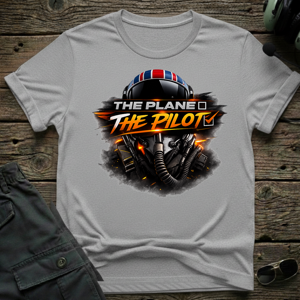 Not The Plane lifestyle shot - Gildan 64000 ring-spun cotton aviation shirt