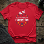 Real Pilots Fly In Formation T-shirt — aviation t-shirt