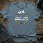 Real Pilots Fly In Formation T-shirt — aviation apparel
