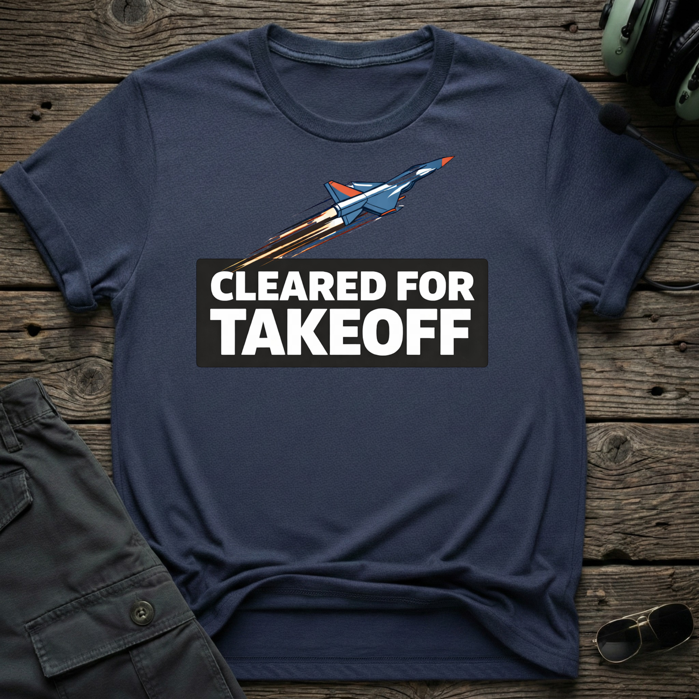 Jet Cleared For Takeoff T-shirt — aviation apparel