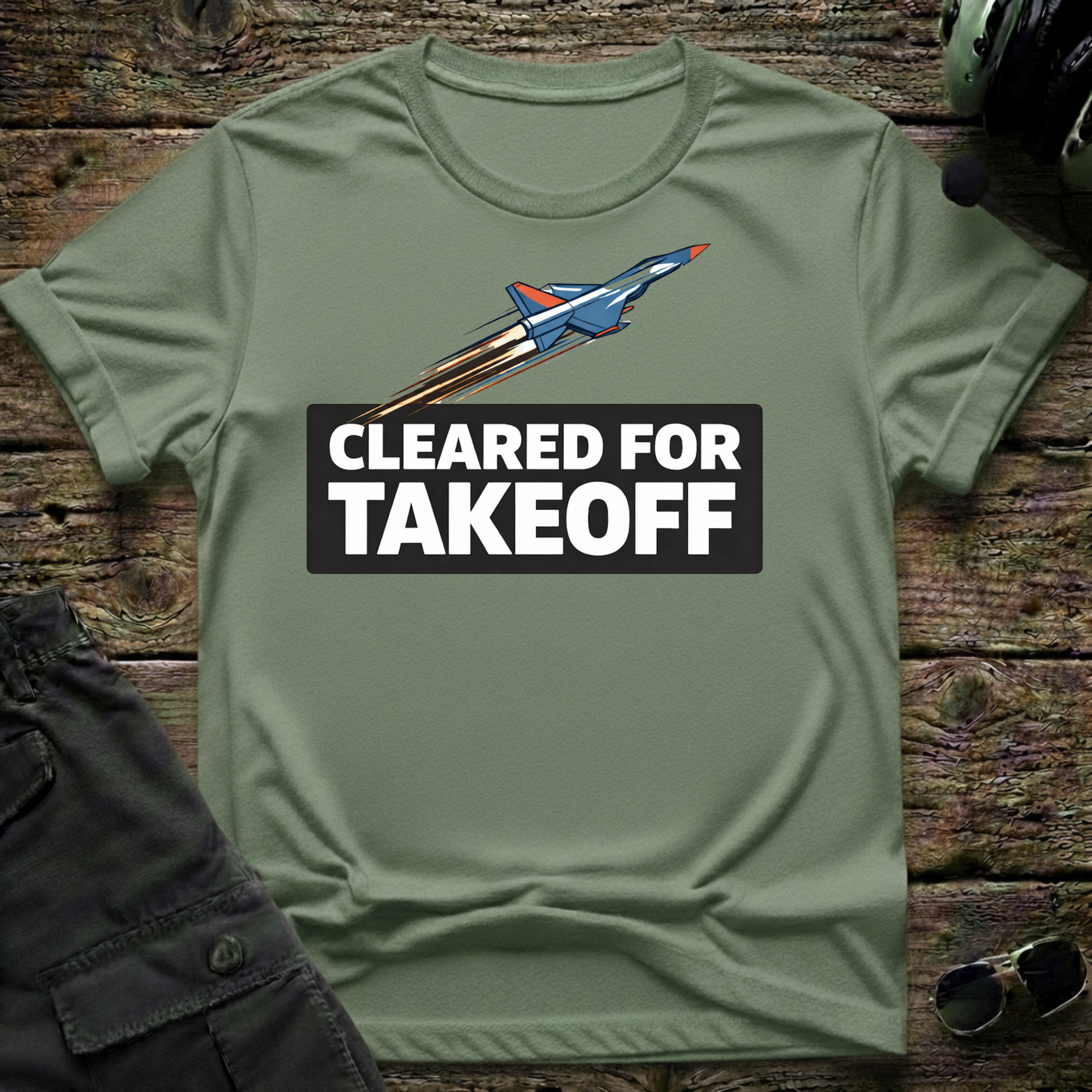 Jet Cleared For Takeoff T-shirt — aviation apparel