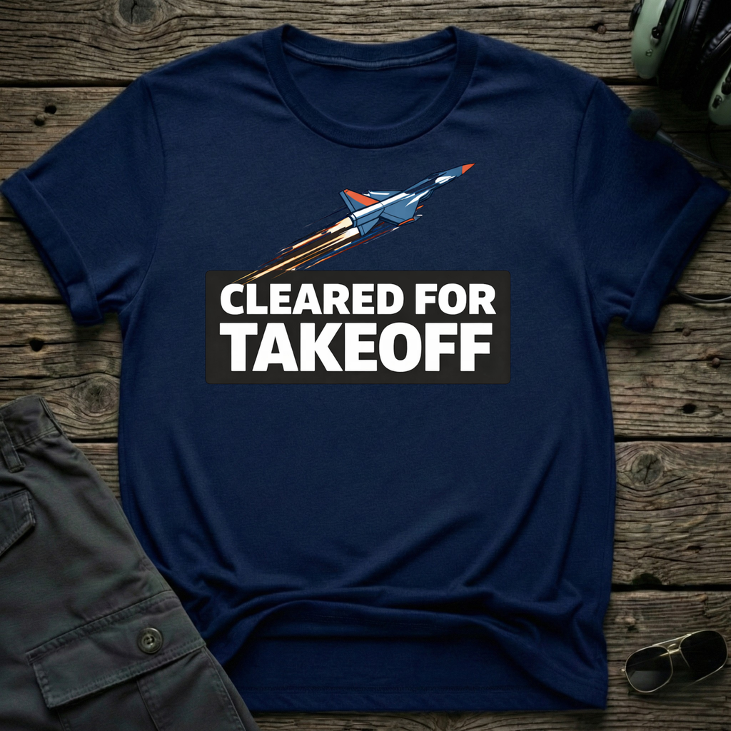 Jet Cleared For Takeoff T-shirt — aviation apparel