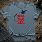 Check Your Six lifestyle shot - Gildan 64000 ring-spun cotton aviation shirt