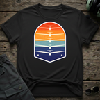 Sunset Silhouette lifestyle shot - Gildan 64000 ring-spun cotton aviation shirt