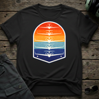 Bizjet Sunset lifestyle shot - Gildan 64000 ring-spun cotton aviation shirt