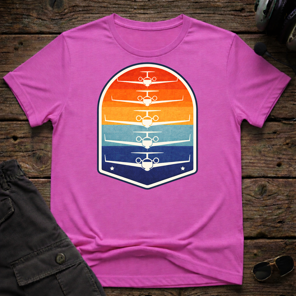 Bizjet Sunset T-shirt — aviation apparel
