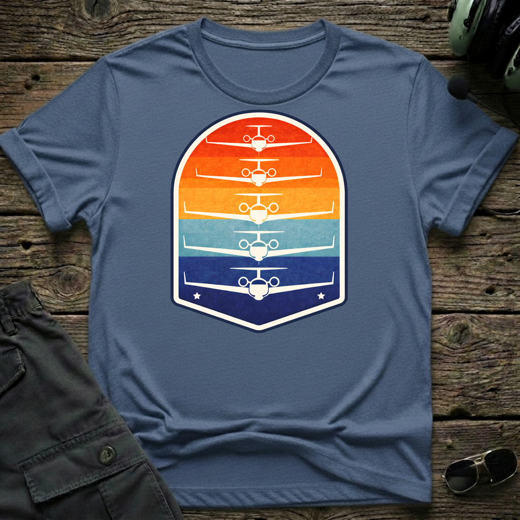 Bizjet Sunset T-shirt — aviation apparel