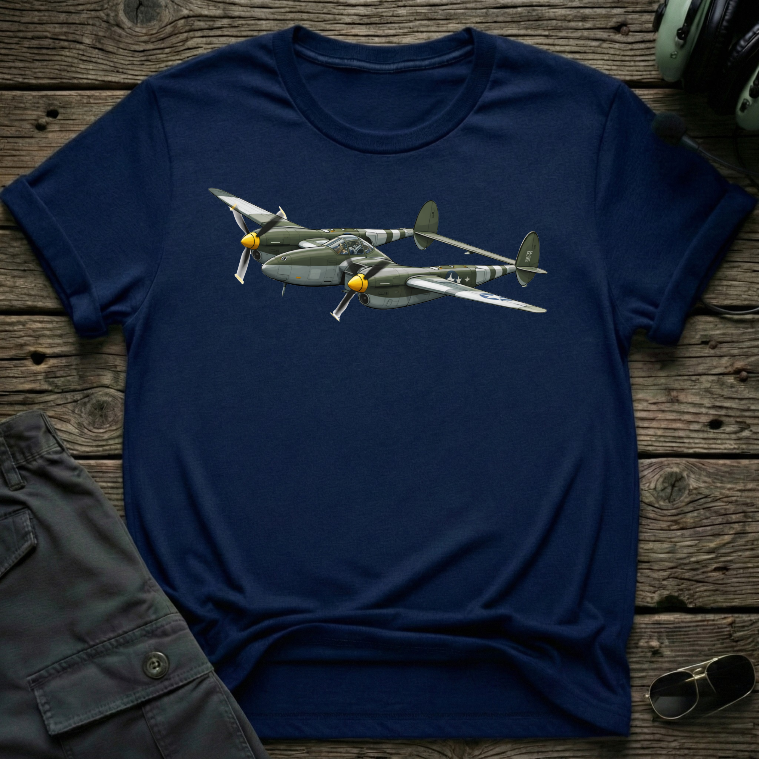 Lightning Strikes Twice T-shirt — aviation t-shirt