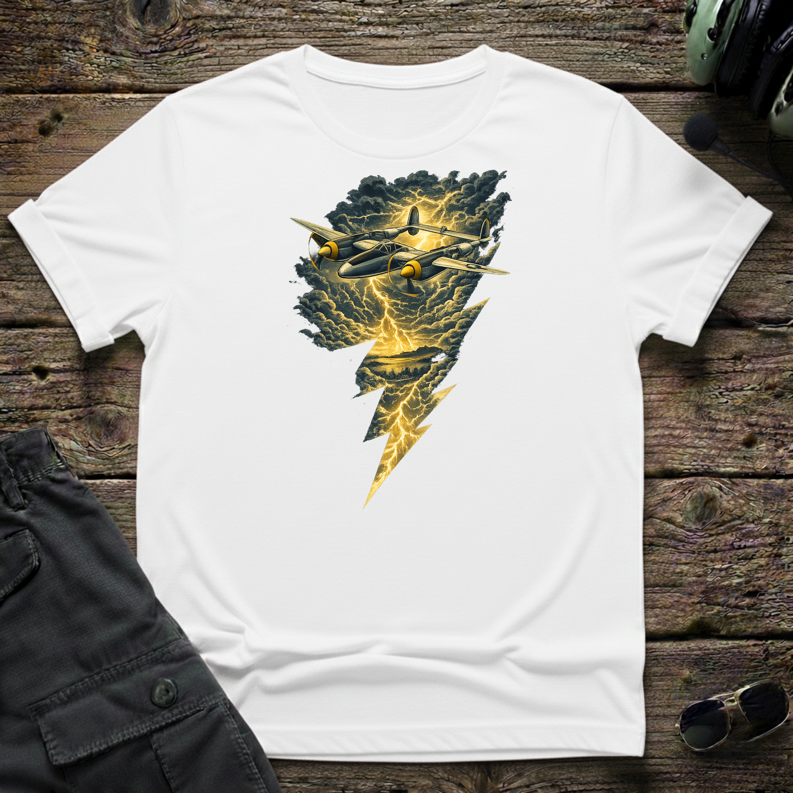 Lightning Bolt unisex t-shirt - perfect gift for aviation lovers