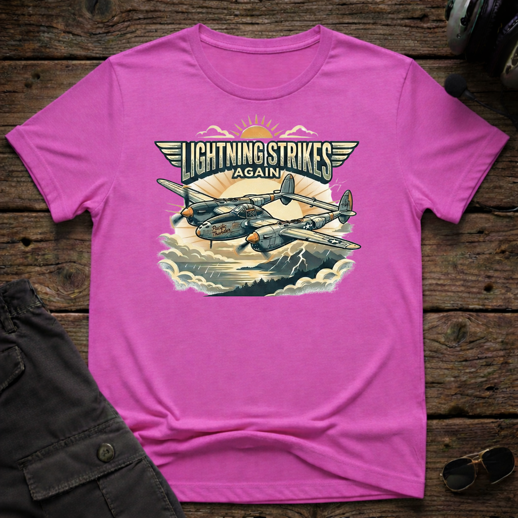Lightning Strikes T-shirt — aviation apparel