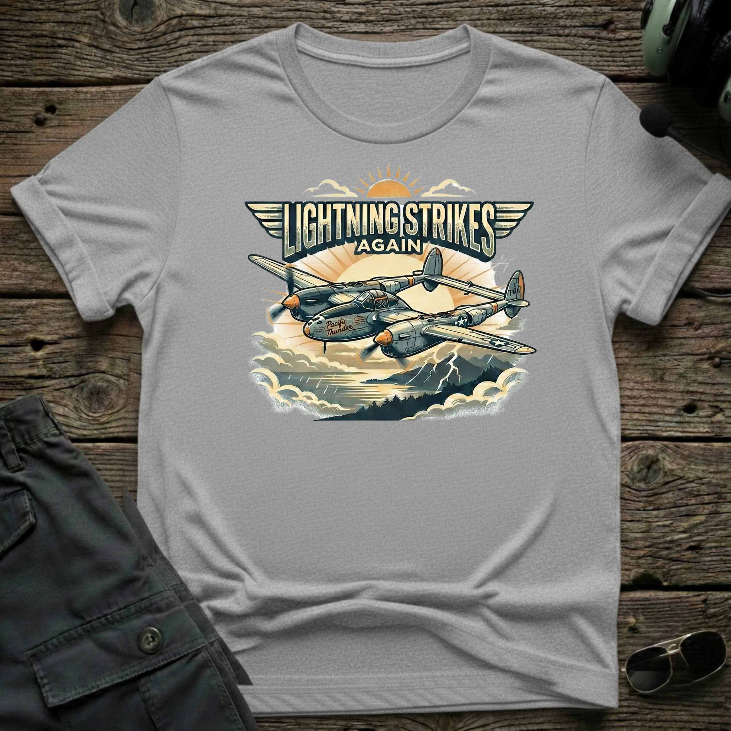Lightning Strikes T-shirt — aviation apparel