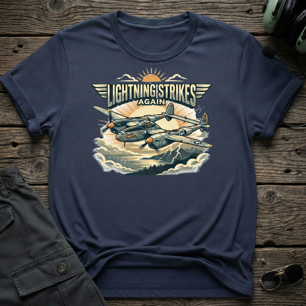Lightning Strikes T-shirt — aviation t-shirt