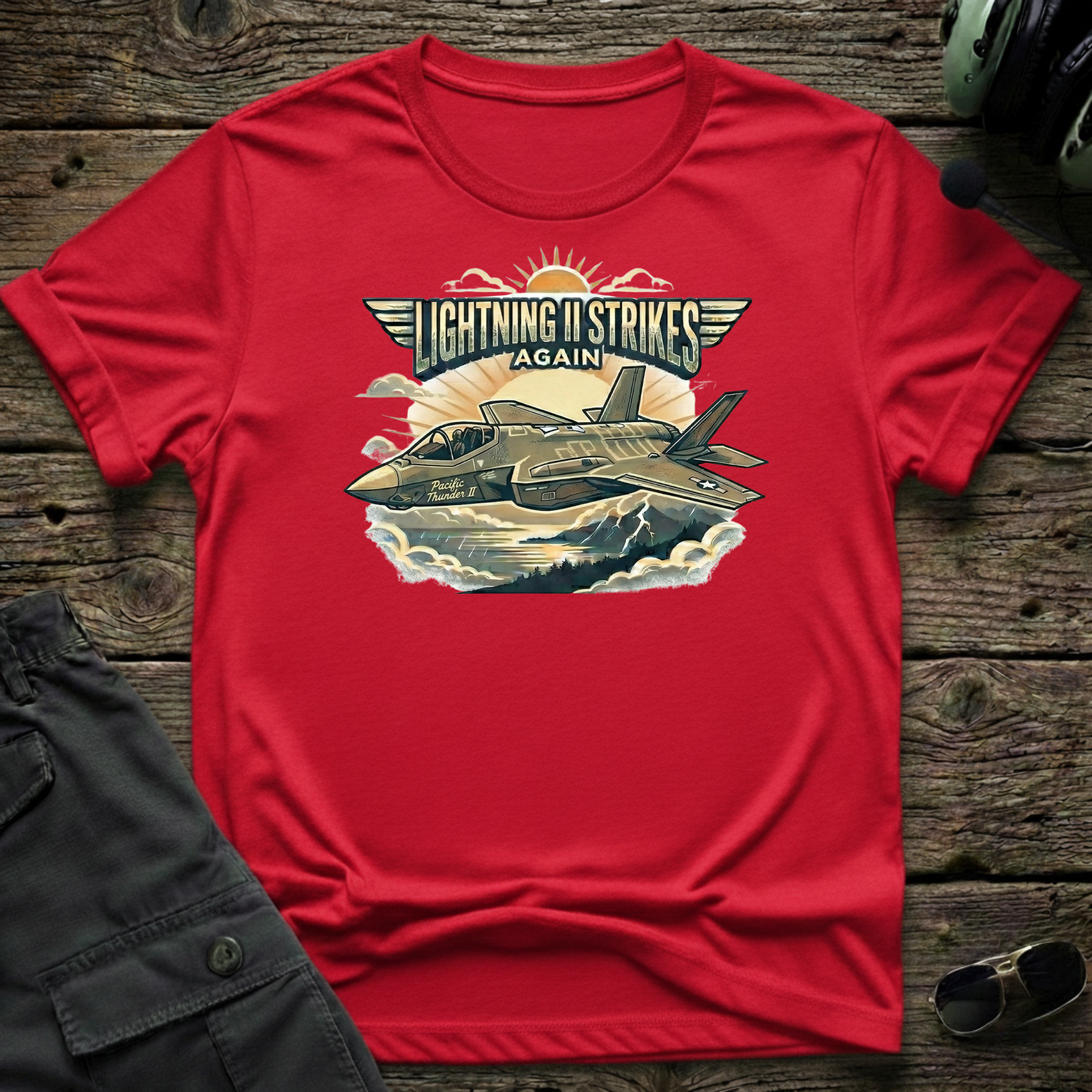 Lightning II Strikes T-shirt — aviation apparel