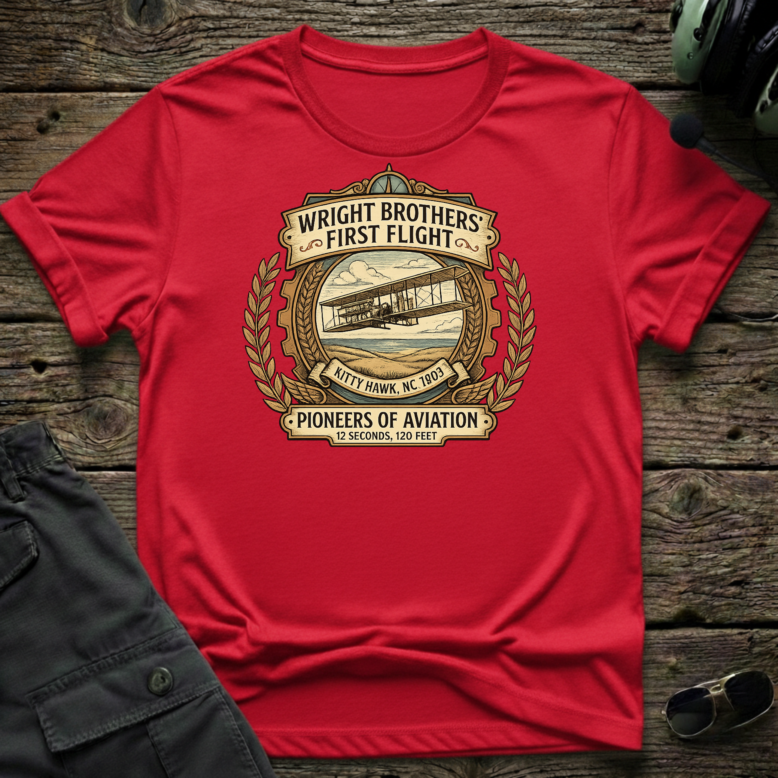 Wright Brothers T-shirt — aviation apparel