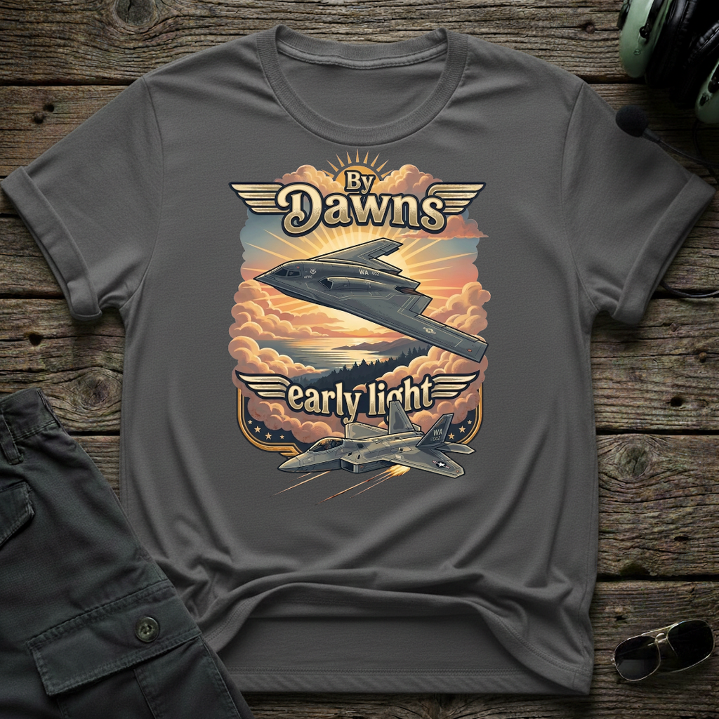 Dawns Early Light front view - premium aviation tee for pilots