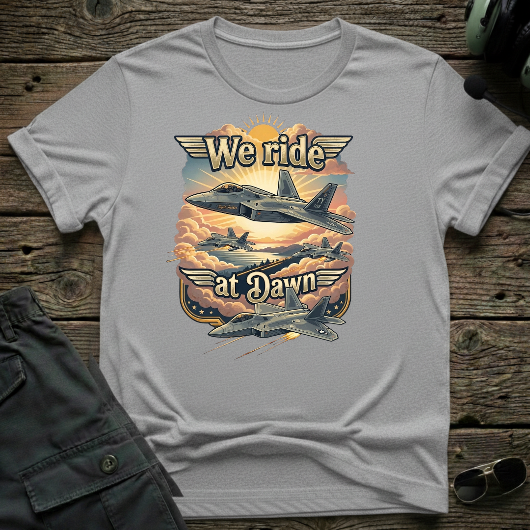 F22 Dawn T-shirt — aviation apparel