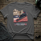 Spirit of America front view - premium aviation tee for pilots