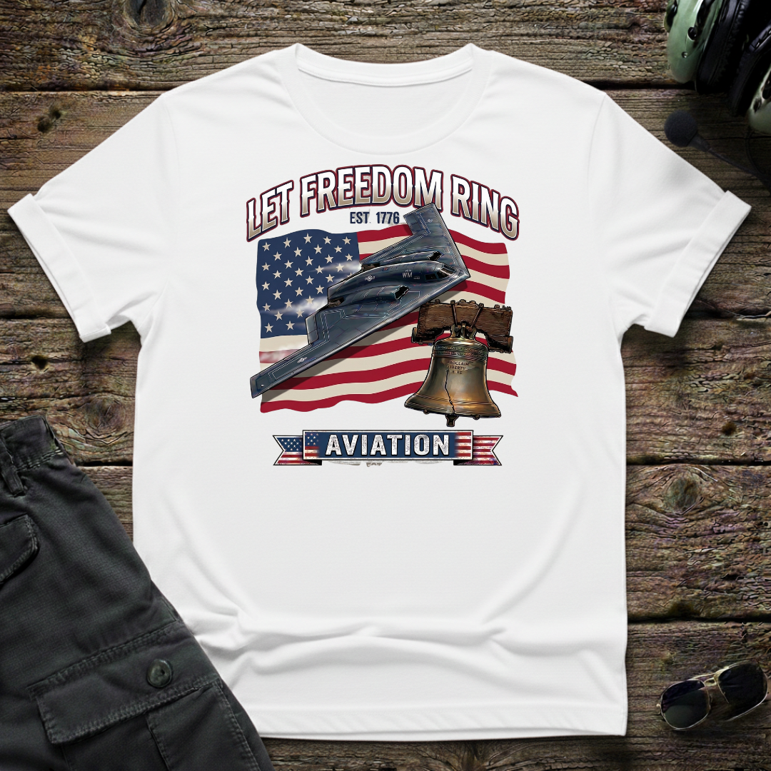 Let Freedom Ring unisex t-shirt - perfect gift for aviation lovers