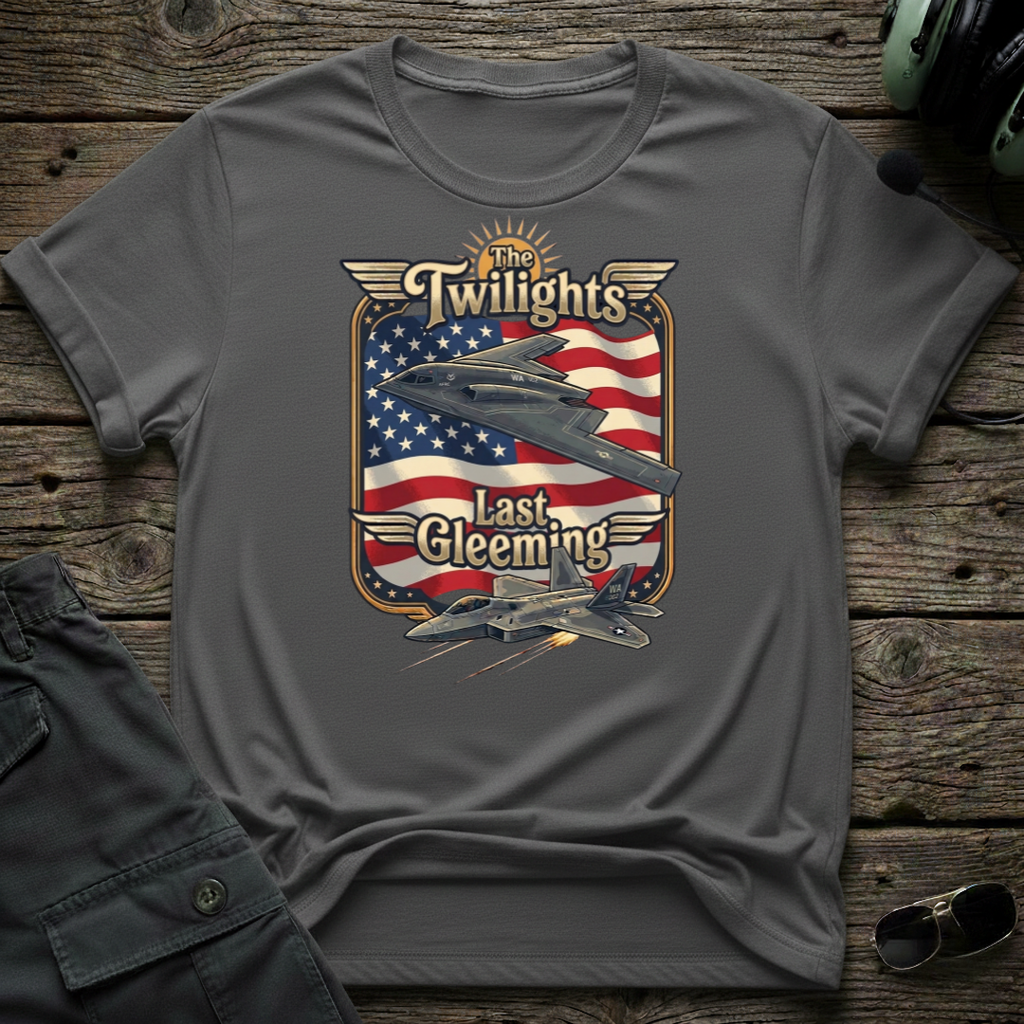 Twilights Last Gleeming front view - premium aviation tee for pilots